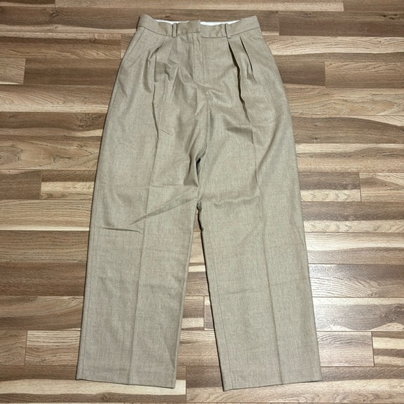Babaton Pants - Aritzia - Babaton Pleated Wool Straight Leg Pants